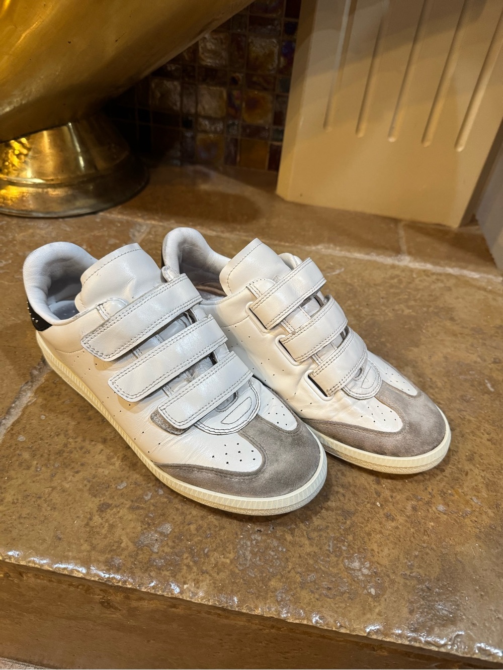 Isabel Marant White and Gray sneakers 38/8 - Picture 1 of 3